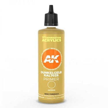 AK Interactive AK11245 Dunkelgelb Ral 7028 Dark Yellow Surface Primer 100ml